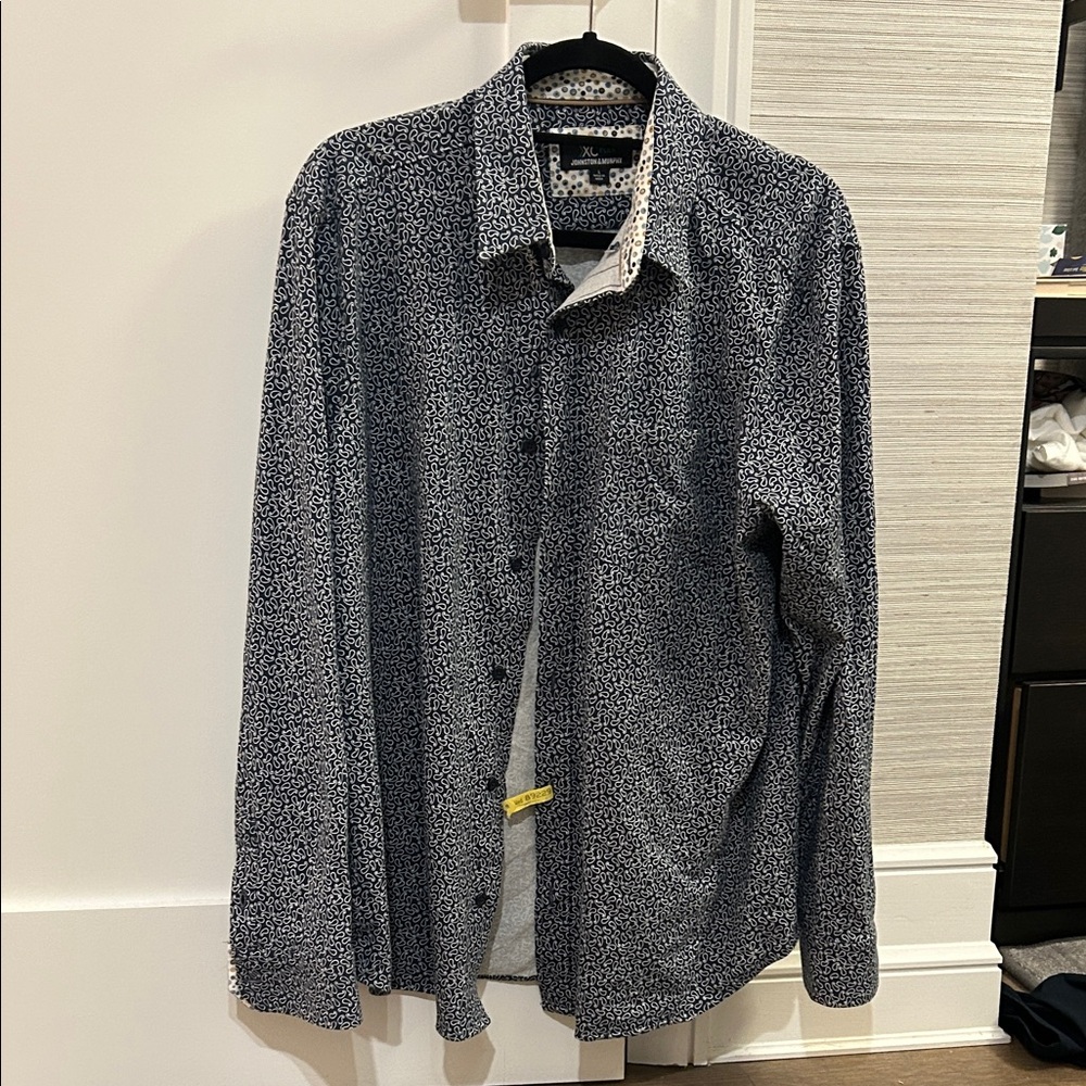 Johnson & Murphy Men’s and Patterned Button-Up Shirt
